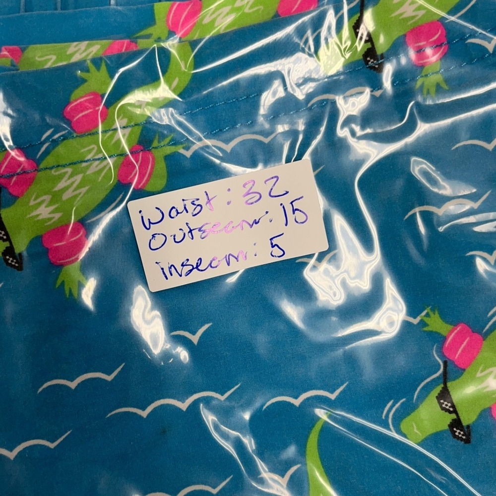 Y2K Party‎ Pants Mens Swim Trunks Alligator Print Swim Shorts Medium - Picture 6 of 6